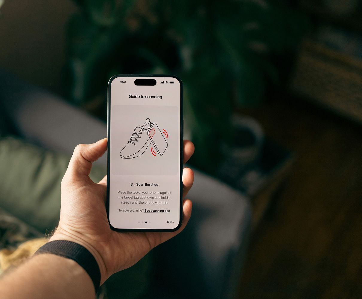 user POV of movmenta app